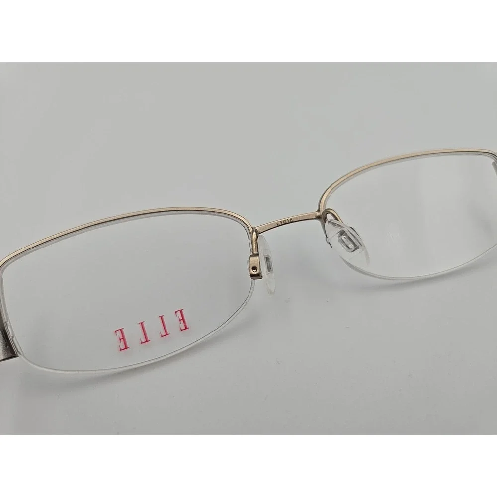 ELLE‎ EL18758 Color LB Womens Oval Half Rim Eyeglasses 51-18-130 (Frames Only)